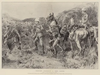 Dragoons surprising a Boer Laager